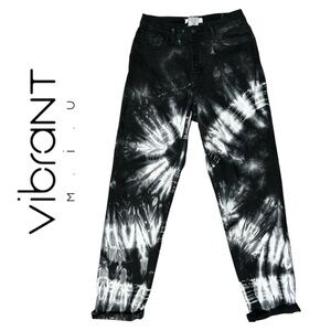 Vibrant Women’s Tie Dye Black and White Jeans‎ - Size 7